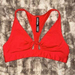 PINK Front Knot Sport Bra